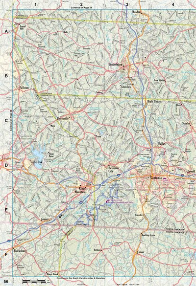 North Carolina Atlas & Gazetteer Page 56 Preview 1