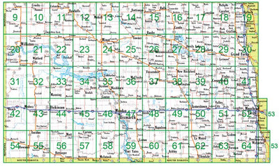 North Dakota Atlas & Gazetteer Overview Map Preview 1