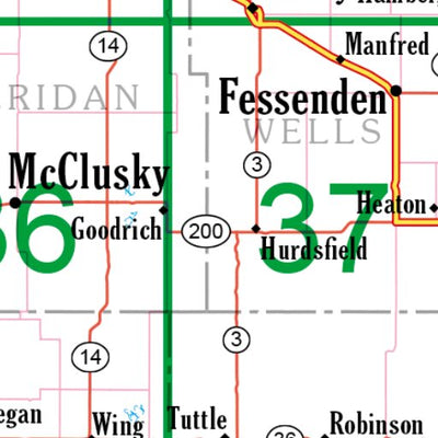 North Dakota Atlas & Gazetteer Overview Map Preview 2