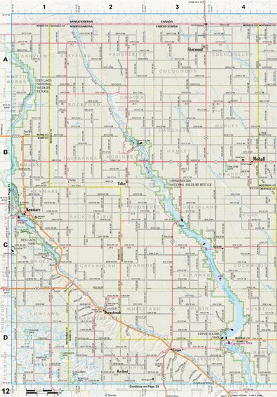 North Dakota Atlas & Gazetteer Page 12 Preview 1