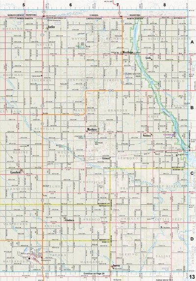 North Dakota Atlas & Gazetteer Page 13 Preview 1