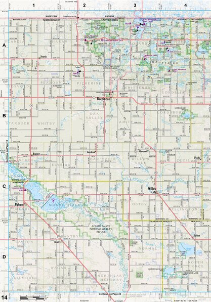 North Dakota Atlas & Gazetteer Page 14 Preview 1