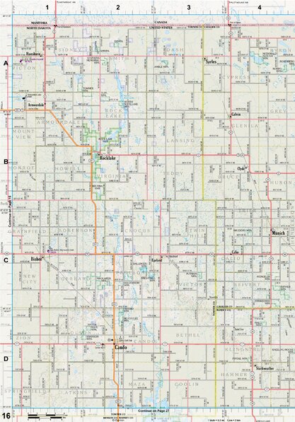 North Dakota Atlas & Gazetteer Page 16 Preview 1