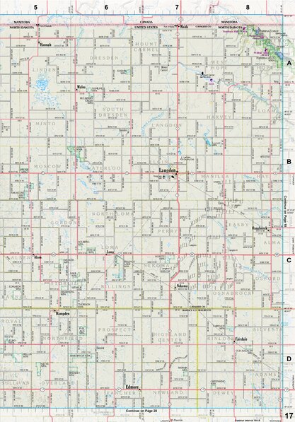 North Dakota Atlas & Gazetteer Page 17 Preview 1