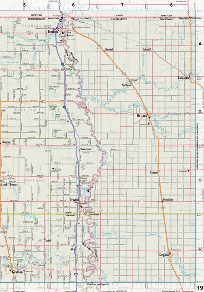 North Dakota Atlas & Gazetteer Page 19 Preview 1