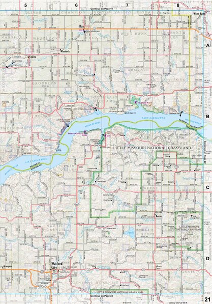 North Dakota Atlas & Gazetteer Page 21 Preview 1