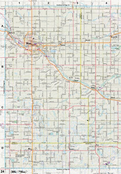 North Dakota Atlas & Gazetteer Page 24 Preview 1