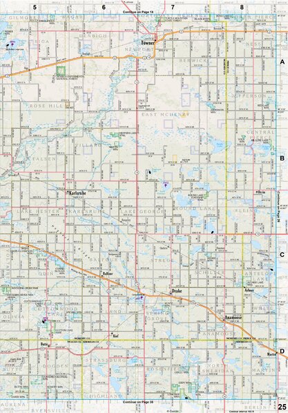 North Dakota Atlas & Gazetteer Page 25 Preview 1