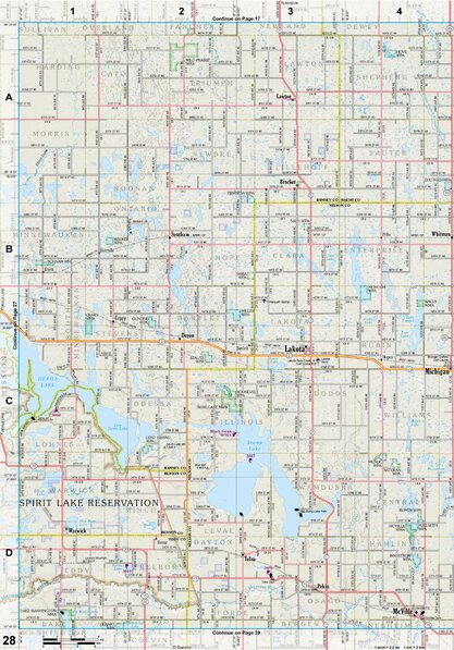 North Dakota Atlas & Gazetteer Page 28 Preview 1