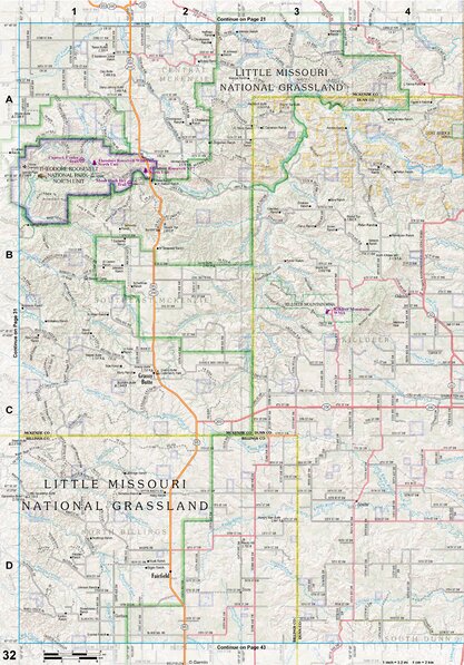 North Dakota Atlas & Gazetteer Page 32 Preview 1