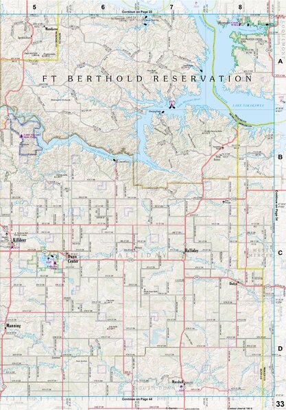 North Dakota Atlas & Gazetteer Page 33 Preview 1