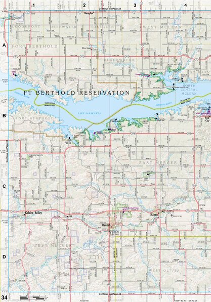 North Dakota Atlas & Gazetteer Page 34 Preview 1
