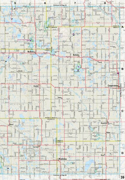 North Dakota Atlas & Gazetteer Page 39 Preview 1
