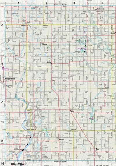 North Dakota Atlas & Gazetteer Page 40 Preview 1