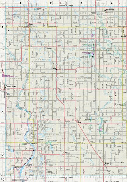 North Dakota Atlas & Gazetteer Page 40 Preview 1