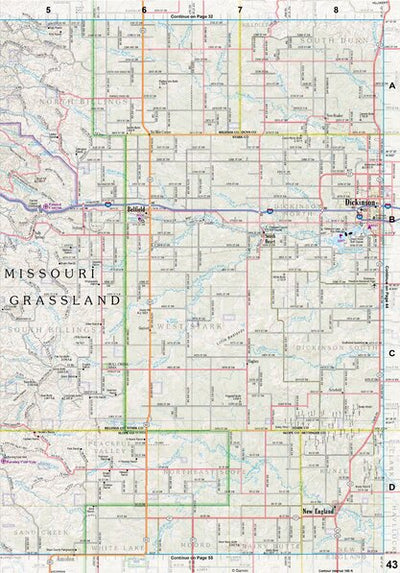 North Dakota Atlas & Gazetteer Page 43 Preview 1