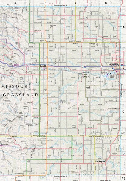 North Dakota Atlas & Gazetteer Page 43 Preview 1