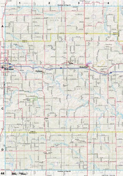 North Dakota Atlas & Gazetteer Page 44 Preview 1