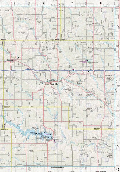 North Dakota Atlas & Gazetteer Page 45 Preview 1