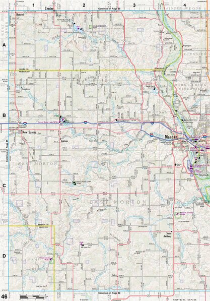 North Dakota Atlas & Gazetteer Page 46 Preview 1
