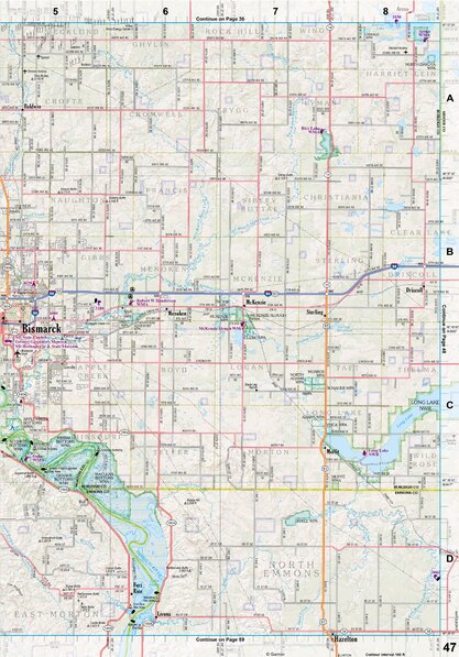 North Dakota Atlas & Gazetteer Page 47 Preview 1