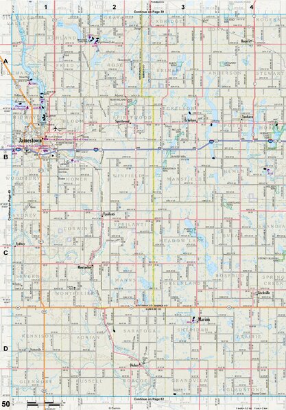 North Dakota Atlas & Gazetteer Page 50 Preview 1