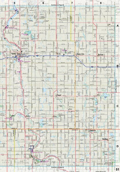 North Dakota Atlas & Gazetteer Page 51 Preview 1