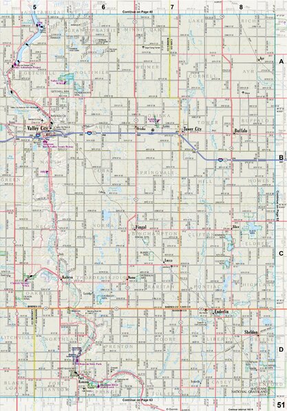 North Dakota Atlas & Gazetteer Page 51 Preview 1