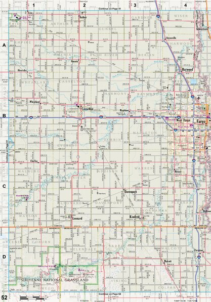 North Dakota Atlas & Gazetteer Page 52 Preview 1
