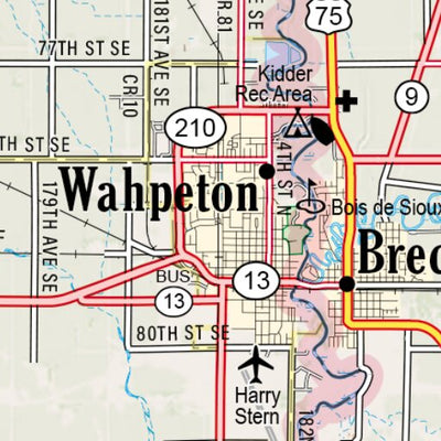 North Dakota Atlas & Gazetteer Page 53 Inset Preview 3