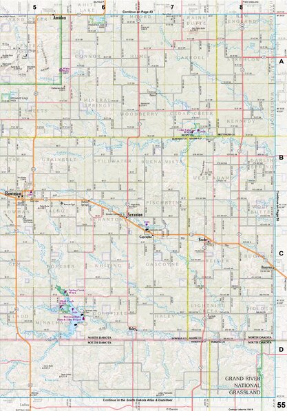 North Dakota Atlas & Gazetteer Page 55 Preview 1