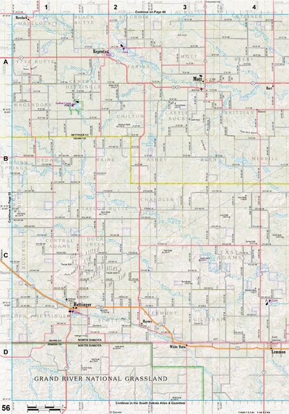 North Dakota Atlas & Gazetteer Page 56 Preview 1