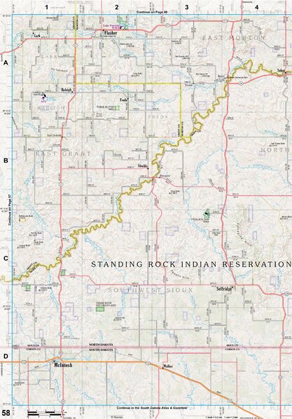 North Dakota Atlas & Gazetteer Page 58 Preview 1