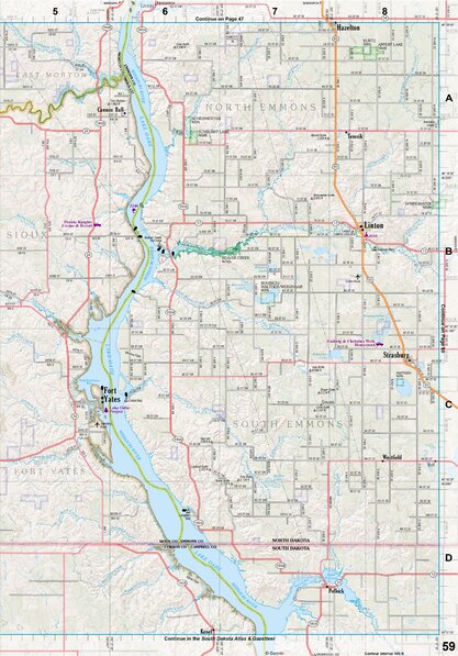 North Dakota Atlas & Gazetteer Page 59 Preview 1