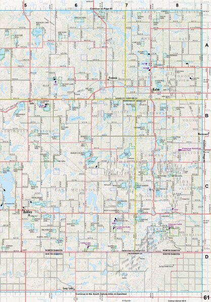 North Dakota Atlas & Gazetteer Page 61 Preview 1