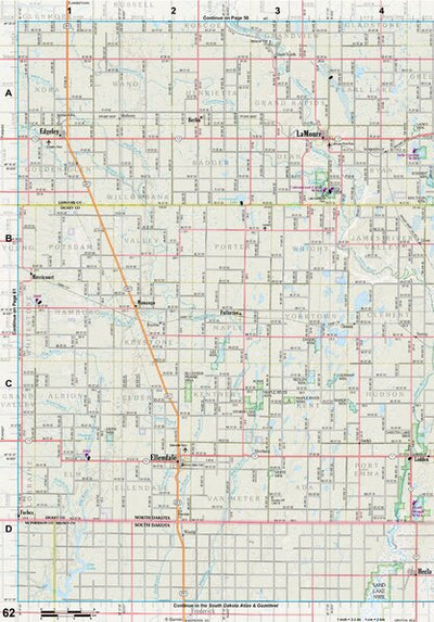 North Dakota Atlas & Gazetteer Page 62 Preview 1