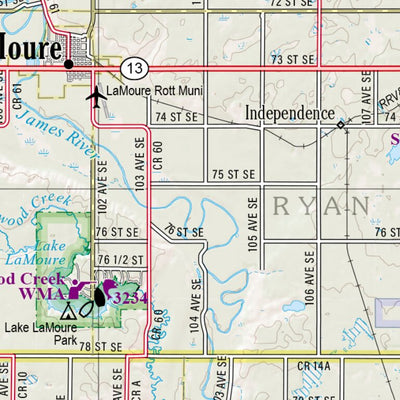 North Dakota Atlas & Gazetteer Page 62 Preview 3