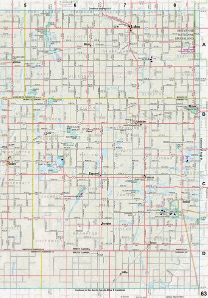 North Dakota Atlas & Gazetteer Page 63 Preview 1