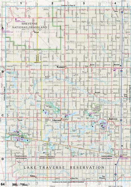 North Dakota Atlas & Gazetteer Page 64 Preview 1