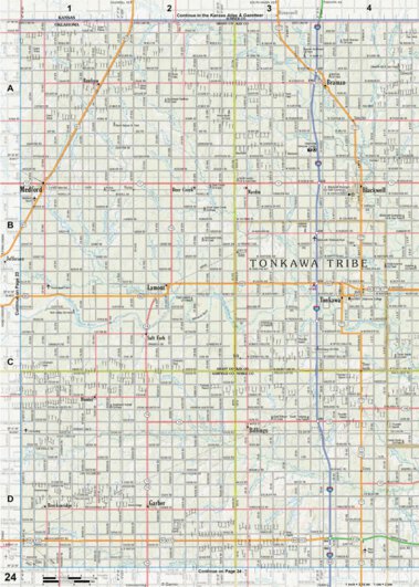 Garmin Oklahoma Atlas & Gazetteer Page 24 digital map
