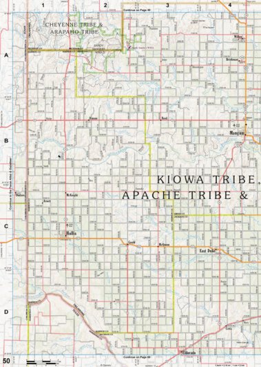 Garmin Oklahoma Atlas & Gazetteer Page 50 digital map