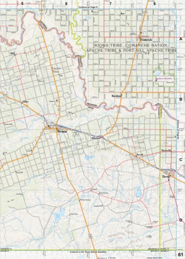 Garmin Oklahoma Atlas & Gazetteer Page 61 digital map