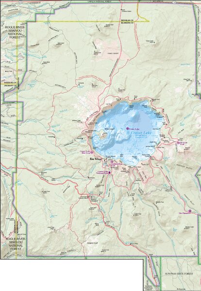 Oregon Atlas & Gazetteer Crater Lake National Park Preview 1