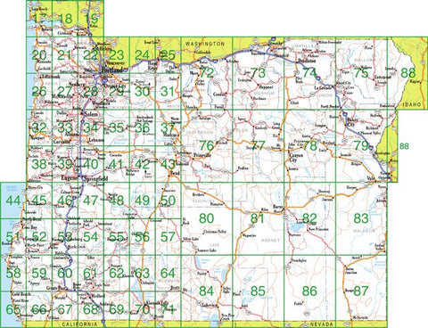 Oregon Atlas & Gazetteer Overview Map Preview 1