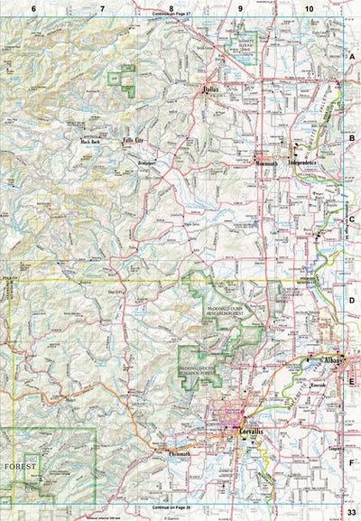 Oregon Atlas & Gazetteer Page 33 Preview 1