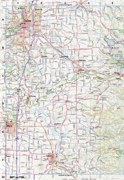 Oregon Atlas & Gazetteer Page 34 Preview 1