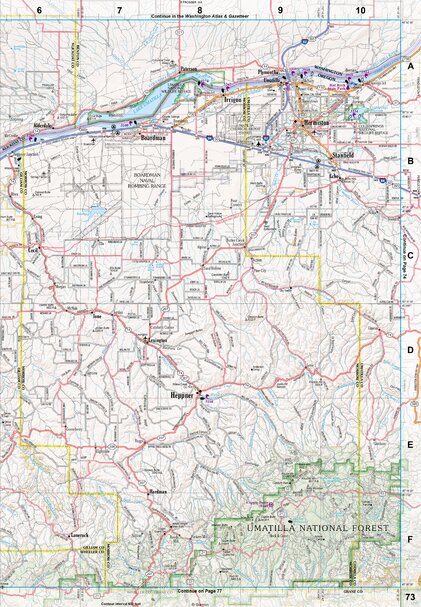 Oregon Atlas & Gazetteer Page 73 Preview 1