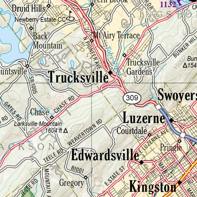 Garmin Pennsylvania Atlas & Gazetteer Page 42 digital map