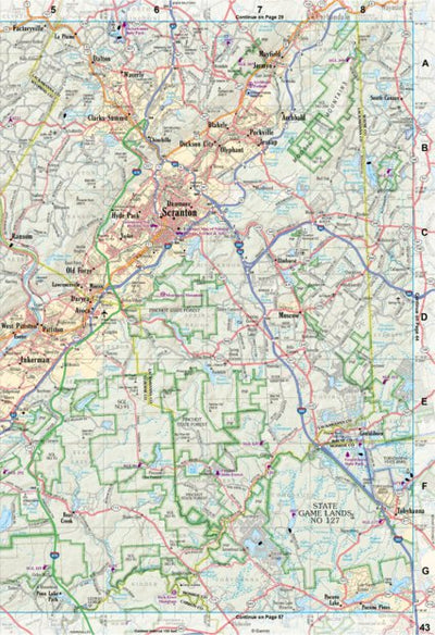 Garmin Pennsylvania Atlas & Gazetteer Page 43 digital map