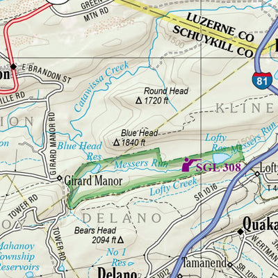 Garmin Pennsylvania Atlas & Gazetteer Page 56 digital map